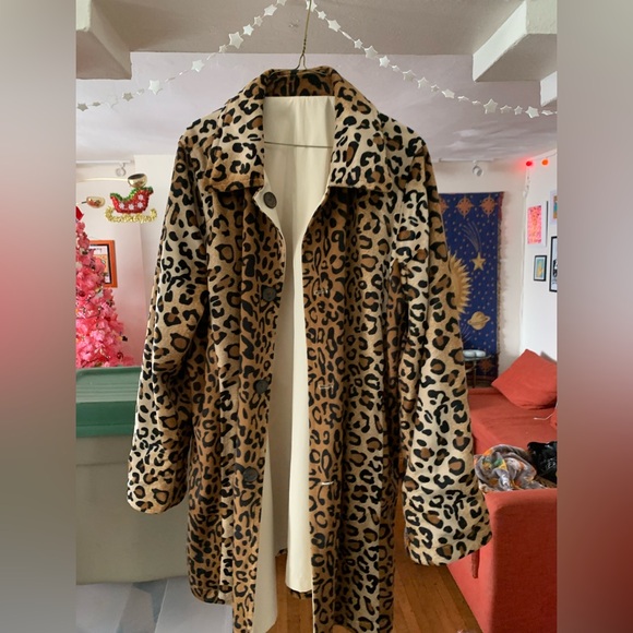 Cheetah Print Velvet Coat - Picture 1 of 2